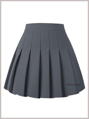 Pleated A-Line Skater Skirt Polyester Spandex School Uniform Cheerleading